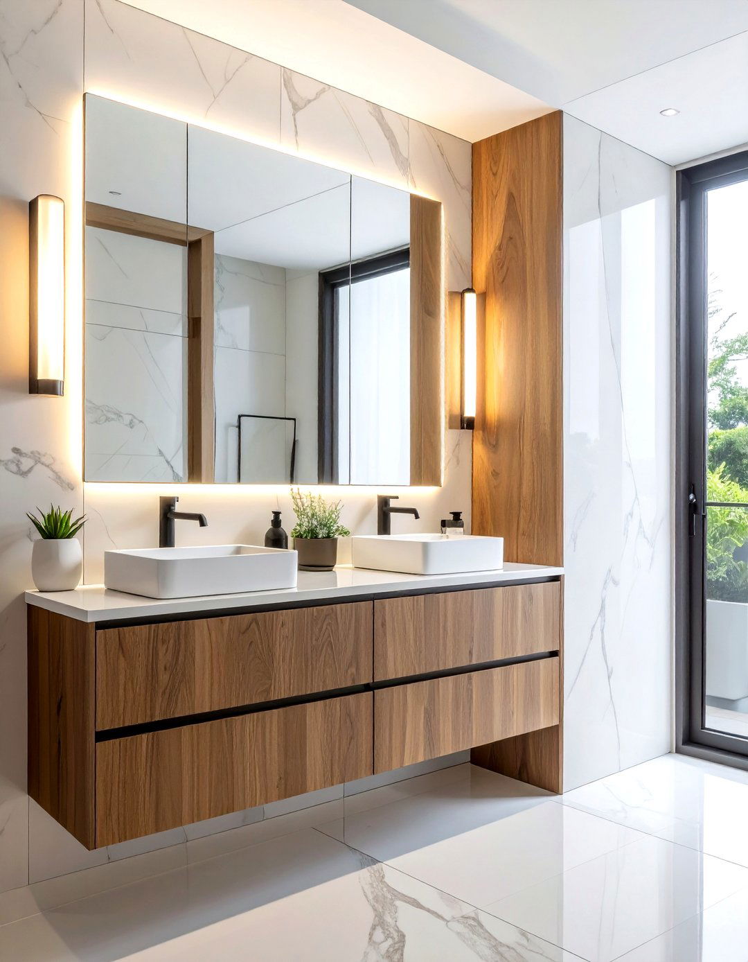 Backlit Bathroom Mirror - 30 mirror decor ideas