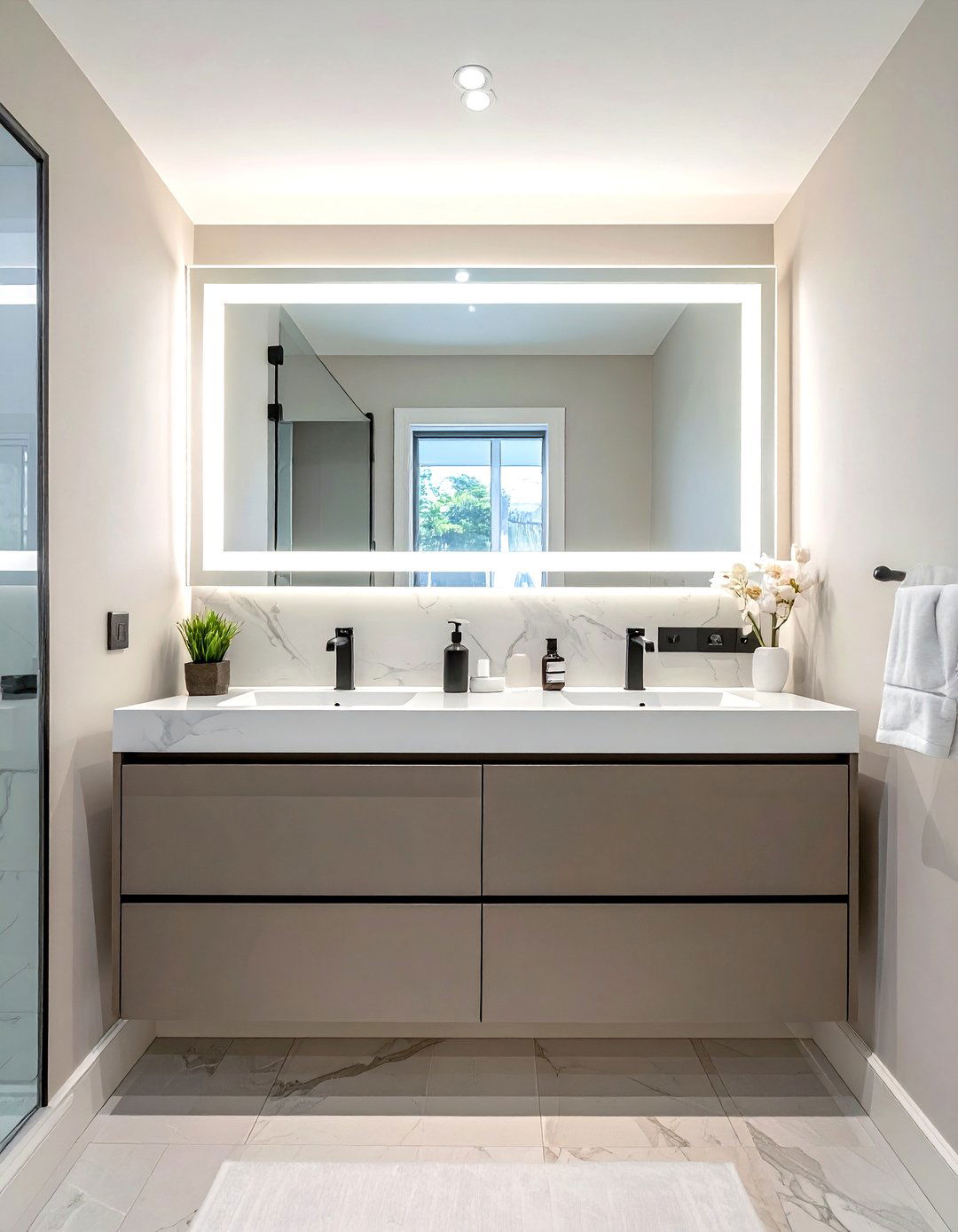 Backlit Bathroom Mirror - 30 spec home bathroom ideas