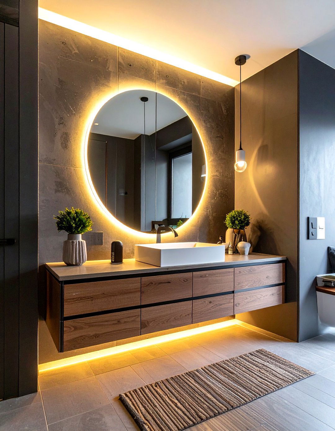 Backlit Mirror - 30 dreamy bathroom ideas