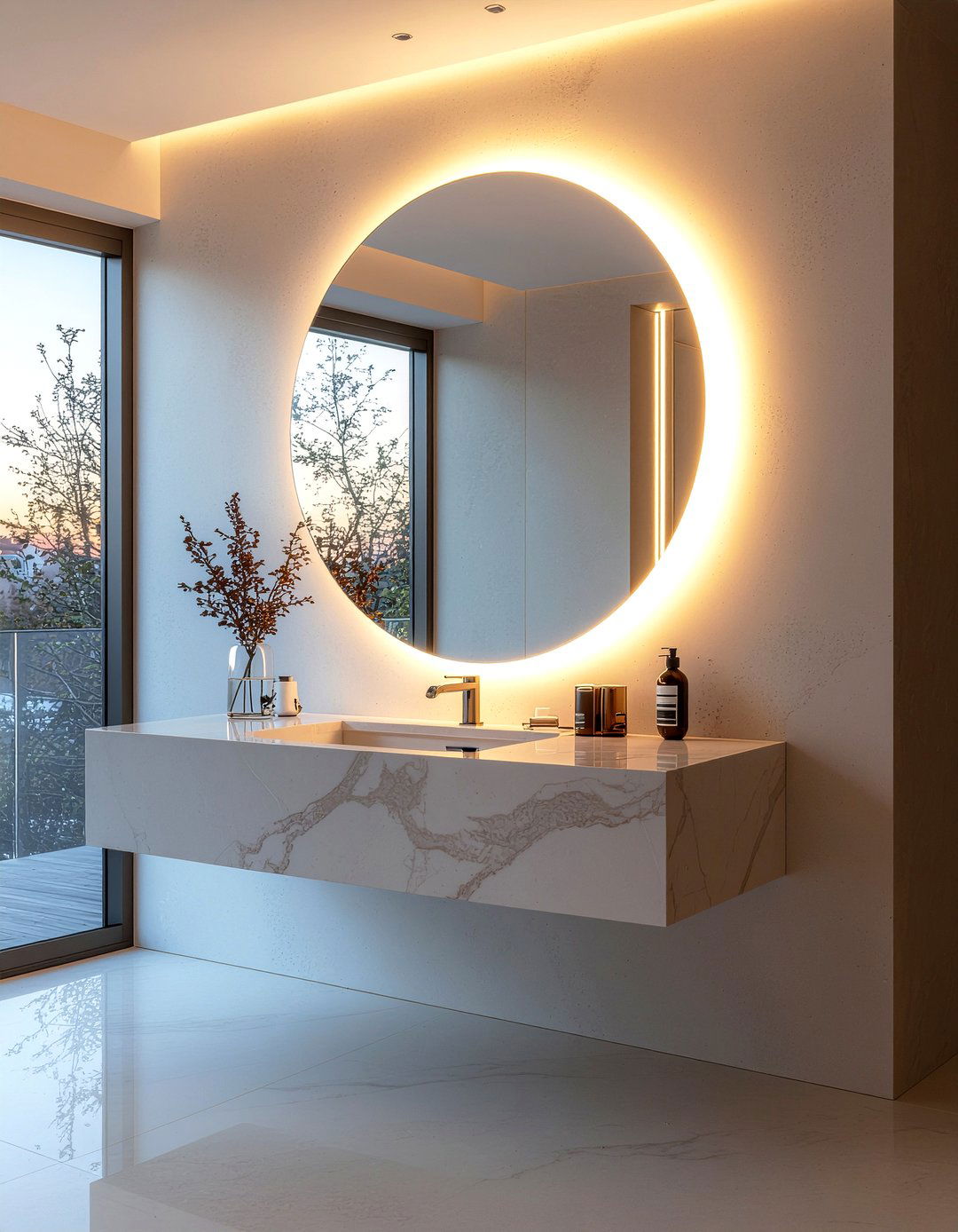 Backlit Mirror - 30 bathroom enhancement ideas