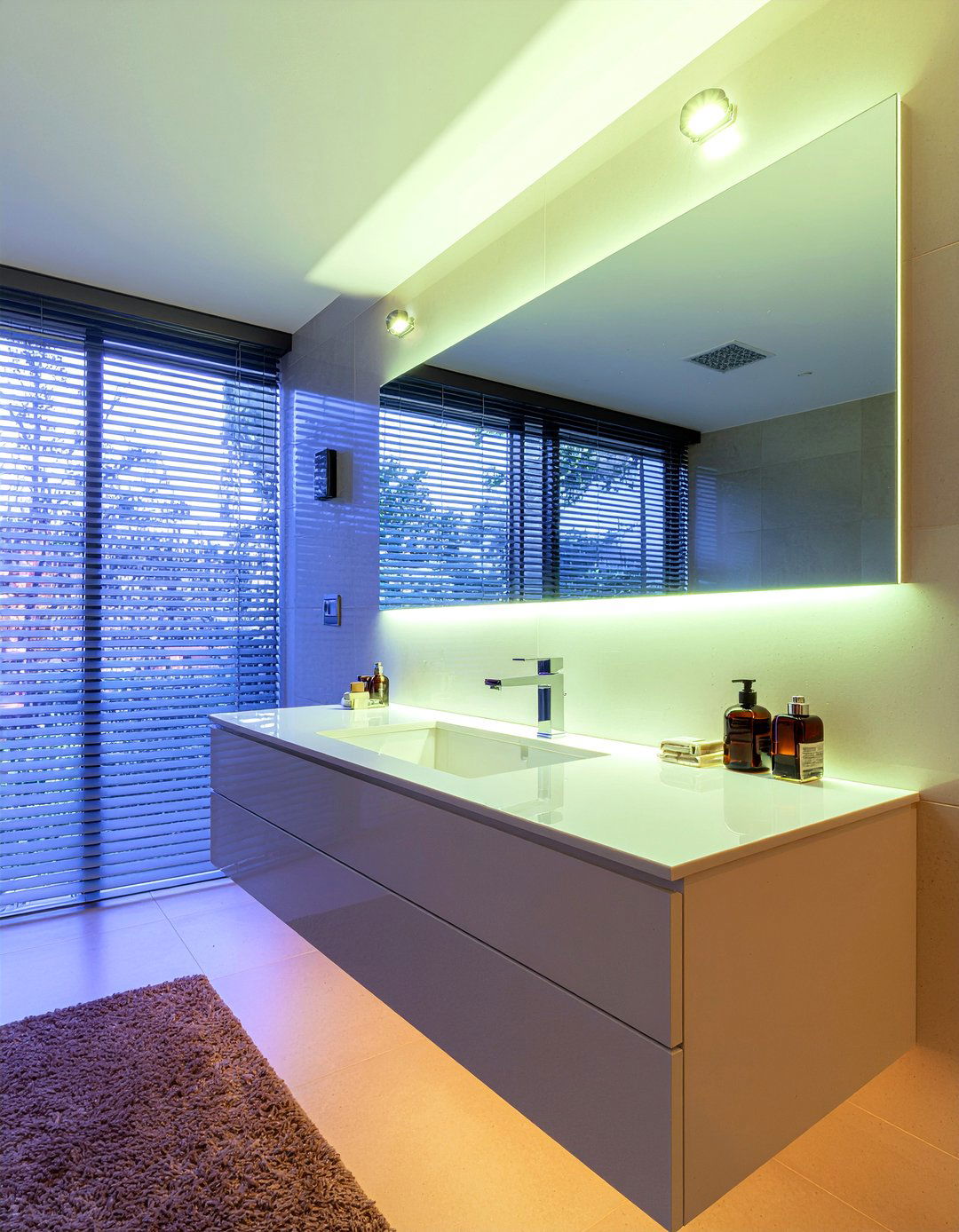 Backlit Quartz Bathroom Counter - 30 quartz countertop bathroom ideas