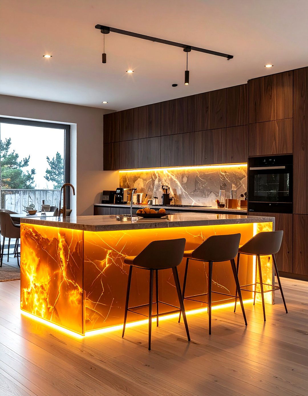 Backlit Surface Kitchen - 30 solid surface countertop kitchen ideas