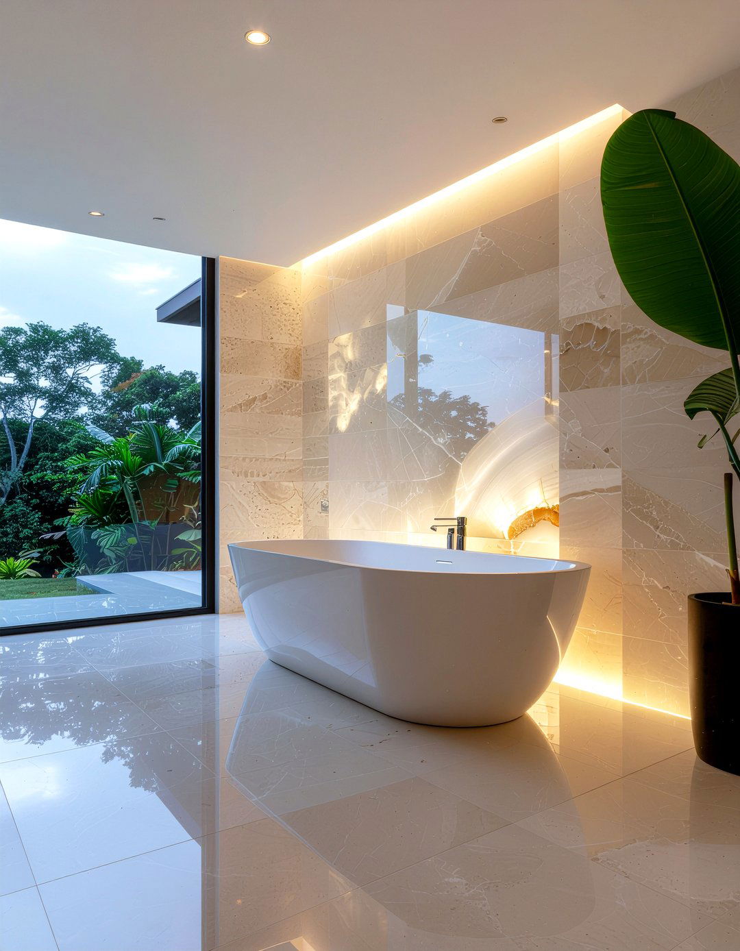Backlit bathroom feature wall - 30 bathroom feature wall ideas
