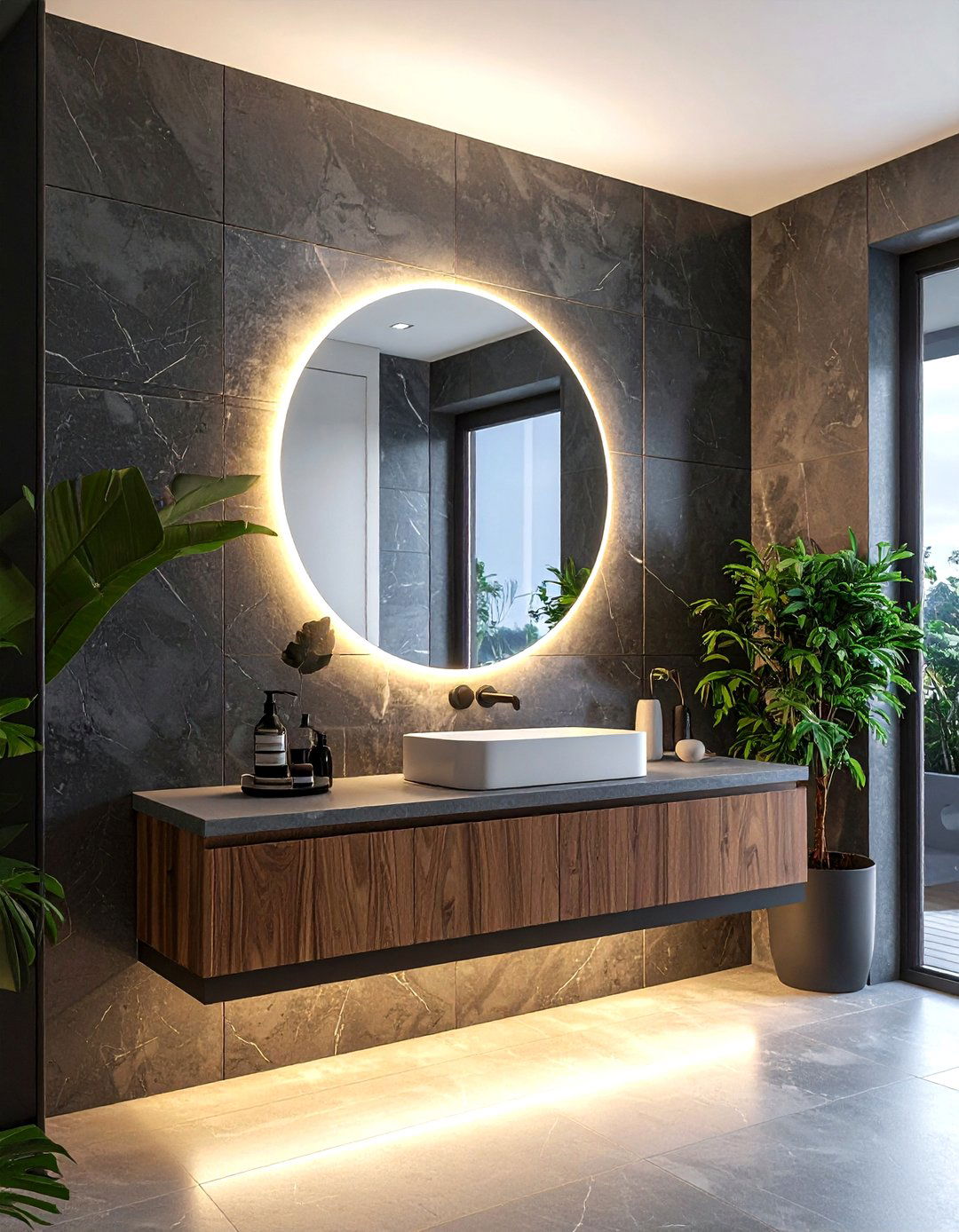 Backlit bathroom mirror - 30 dramatic bathroom ideas