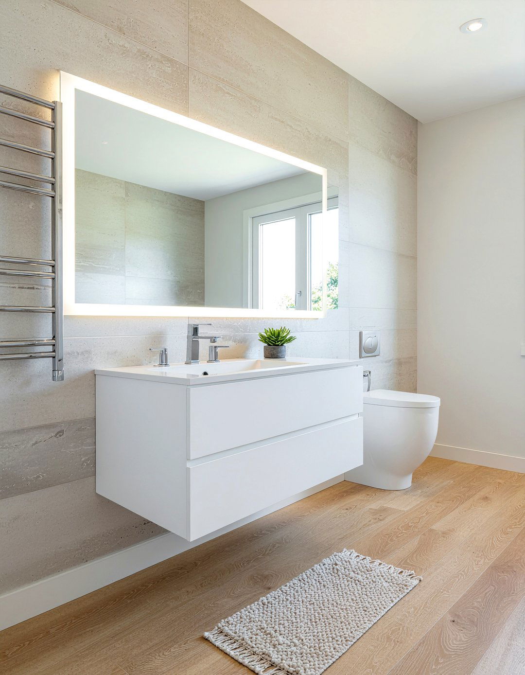 Backlit bathroom mirror - 30 luxury bathroom fixture ideas