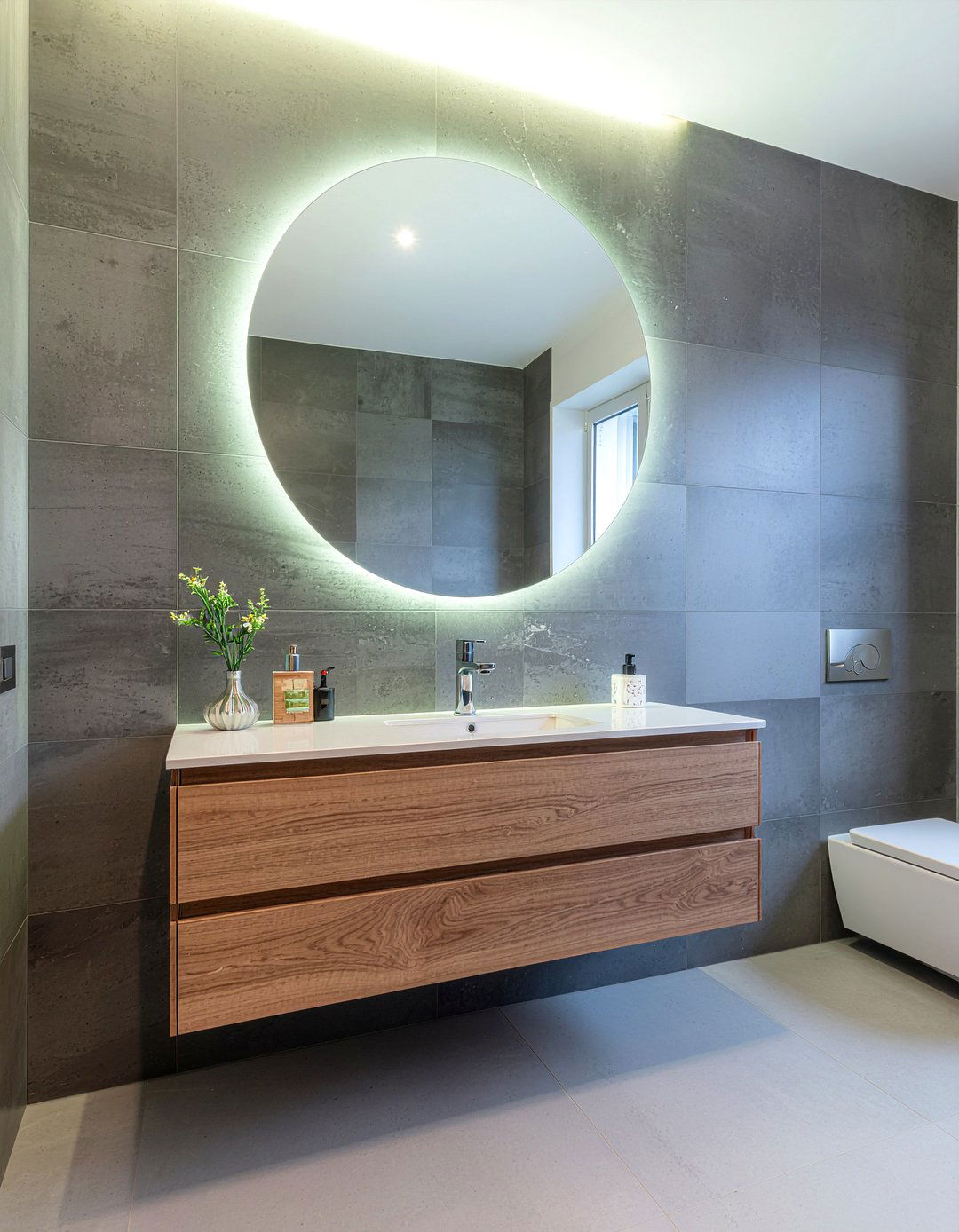 Backlit bathroom mirror - 30 bathroom electrical ideas