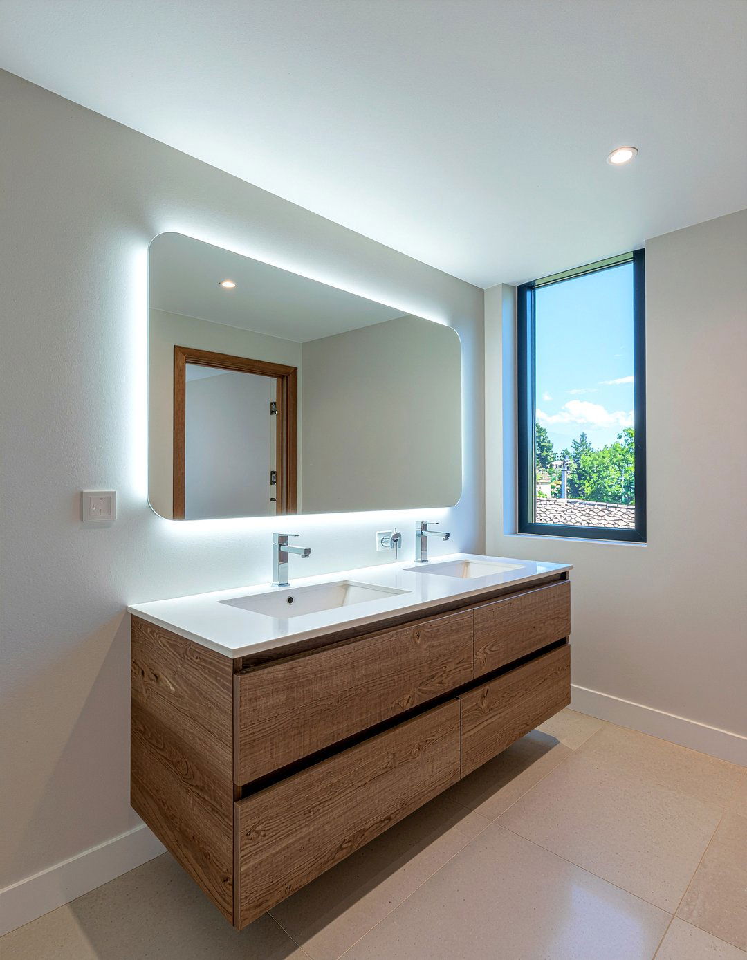 Backlit bathroom mirror - 30 modern take on classic bathroom ideas