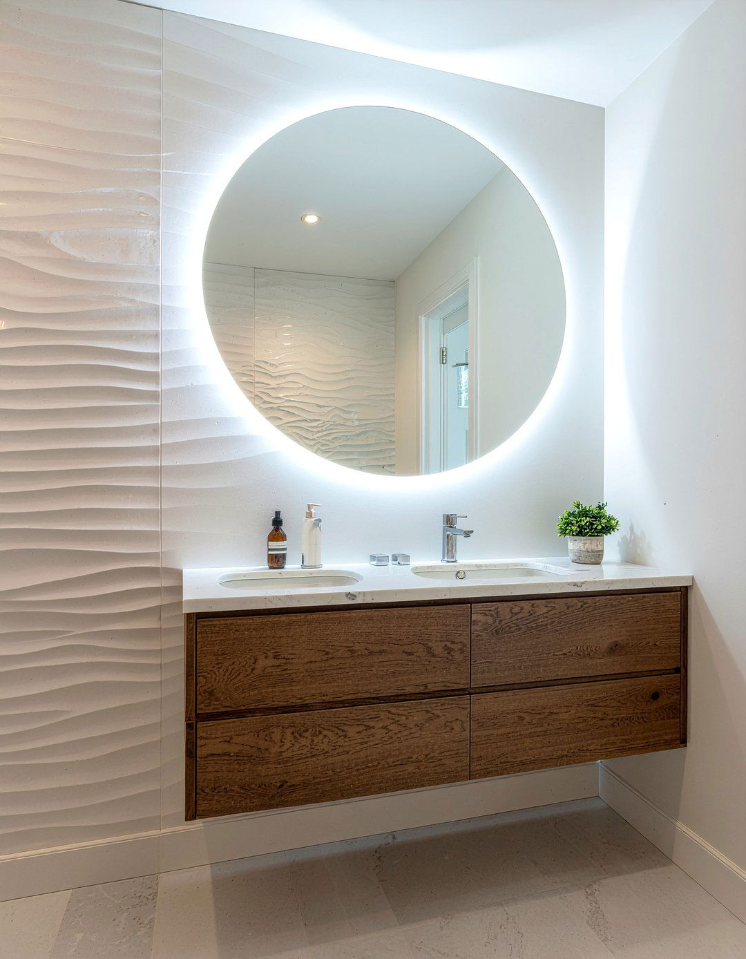 Backlit bathroom mirror - 30 bathroom trend forecast ideas