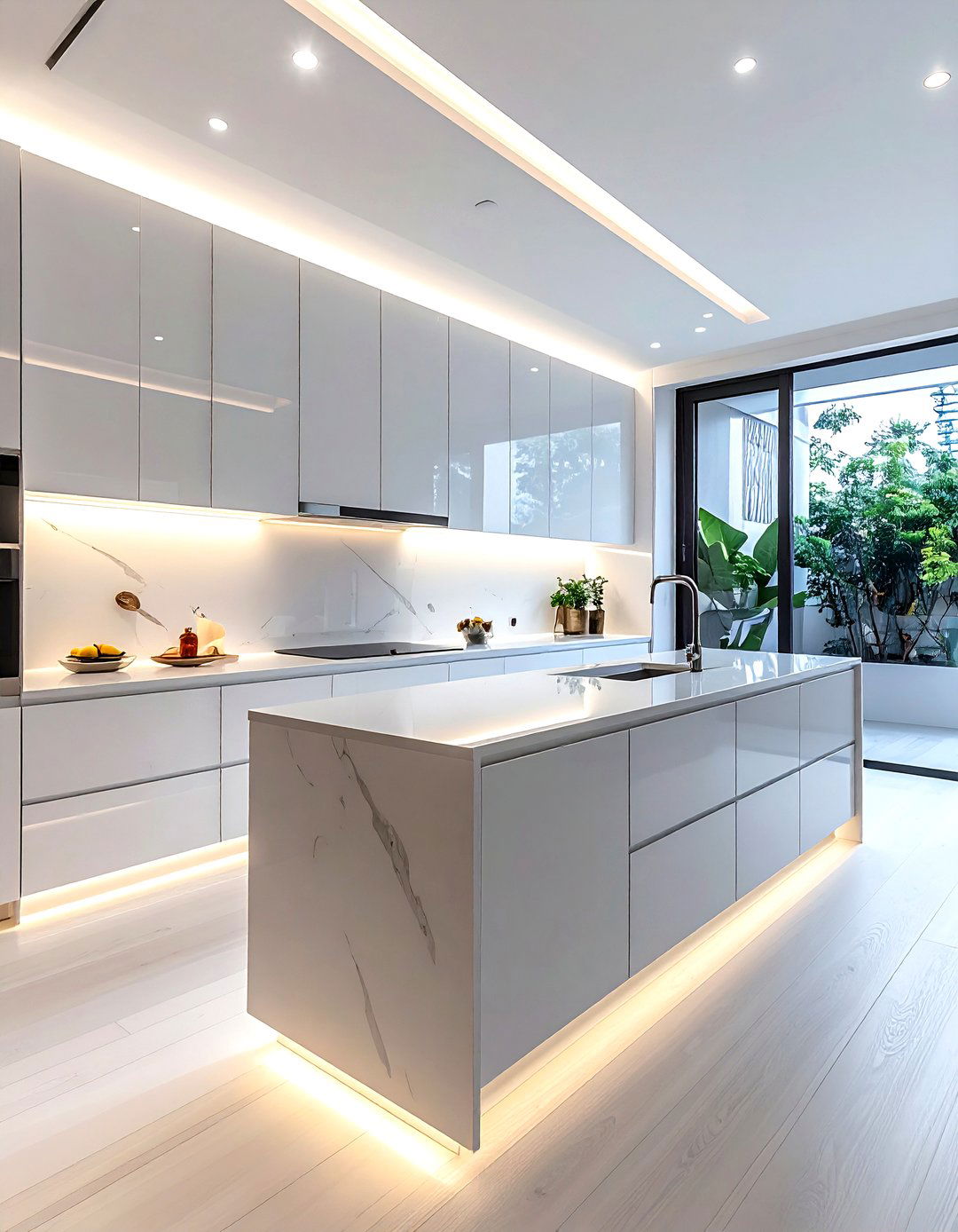 Backlit kitchen backsplash - 30 kitchen LED lighting ideas