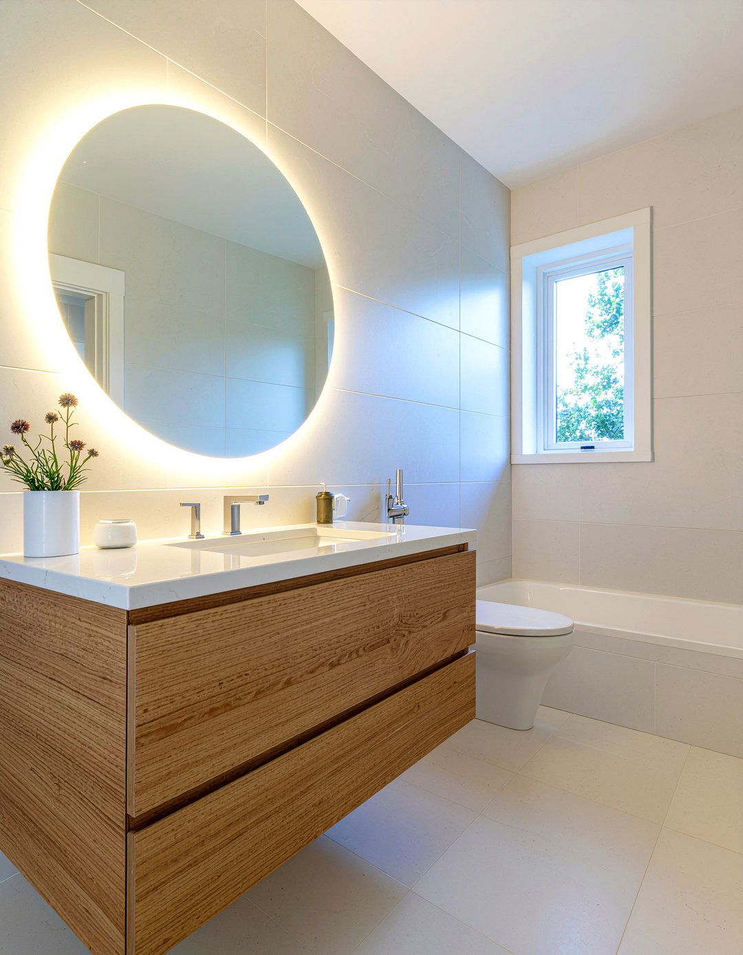 Backlit mirror - 30 LED bathroom lighting ideas