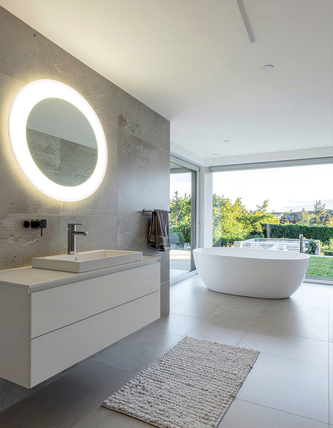 Backlit mirror - 30 bathroom lighting statement ideas