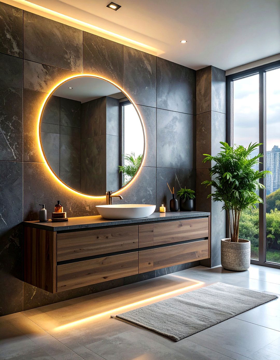 Backlit mirror lighting - 30 spa bathroom ideas