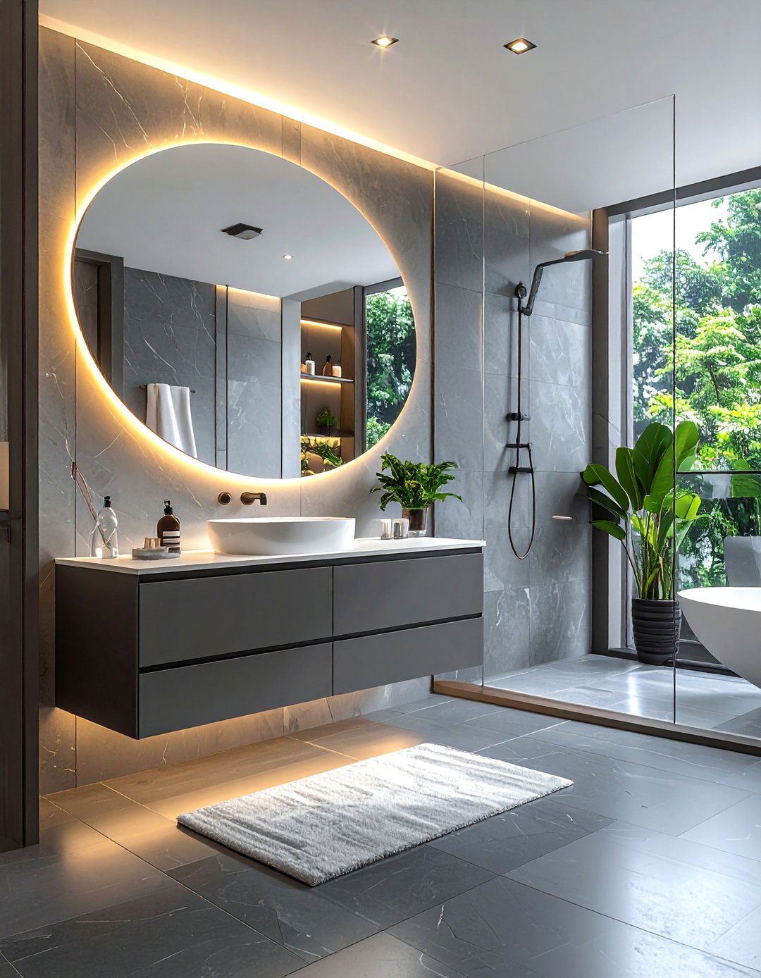 Backlit oval bathroom mirror - 30 oval bathroom mirror ideas