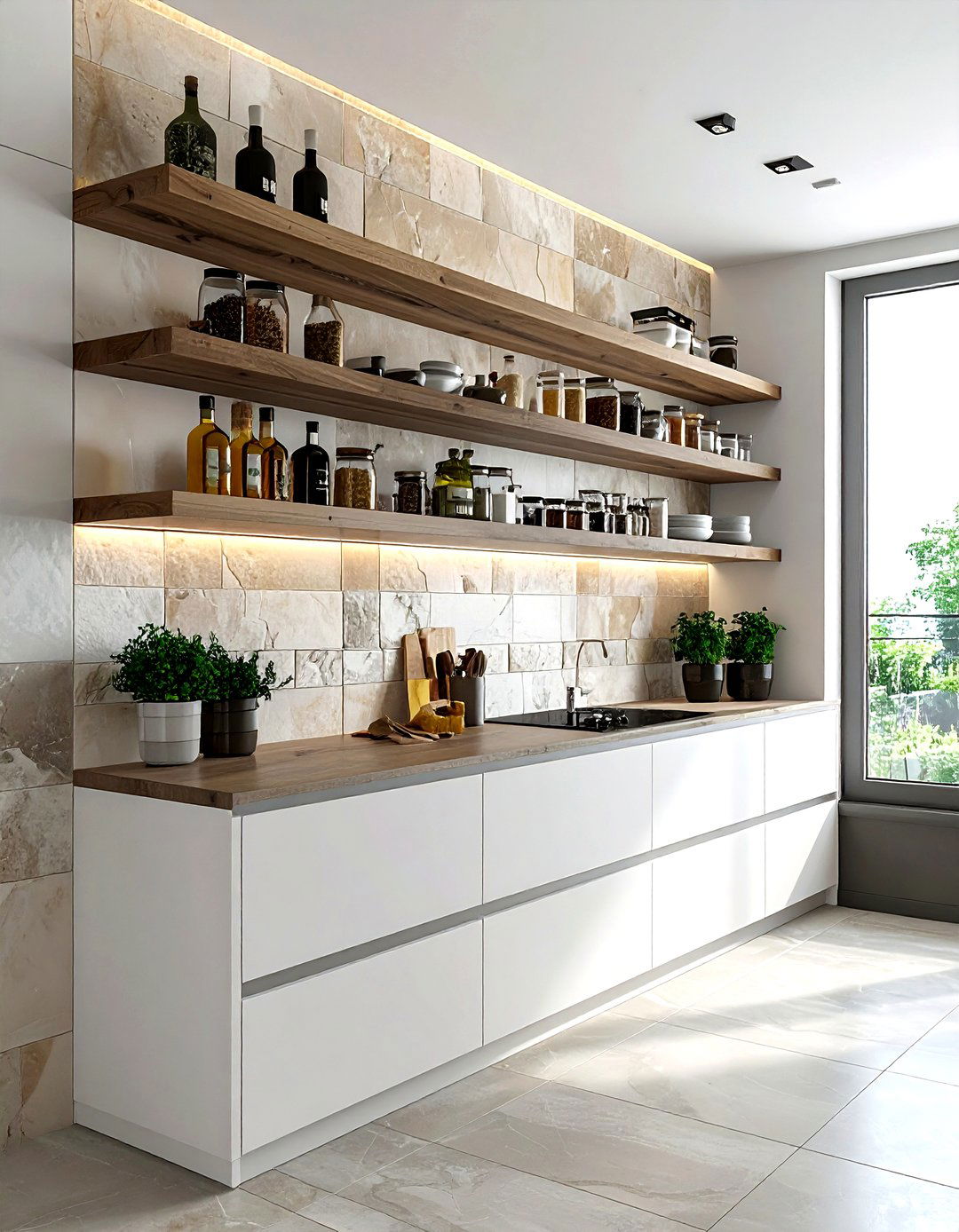 Backsplash Floating Shelves Kitchen - 30 floating shelf kitchen ideas