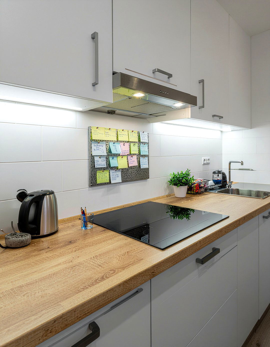 Backsplash Message Board - 30 kitchen message center ideas