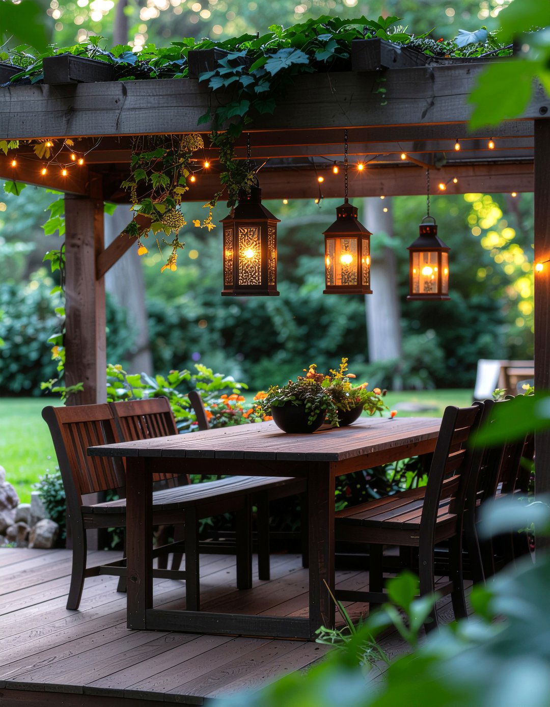 Backyard Gazebo Lantern - 30 lantern decor ideas