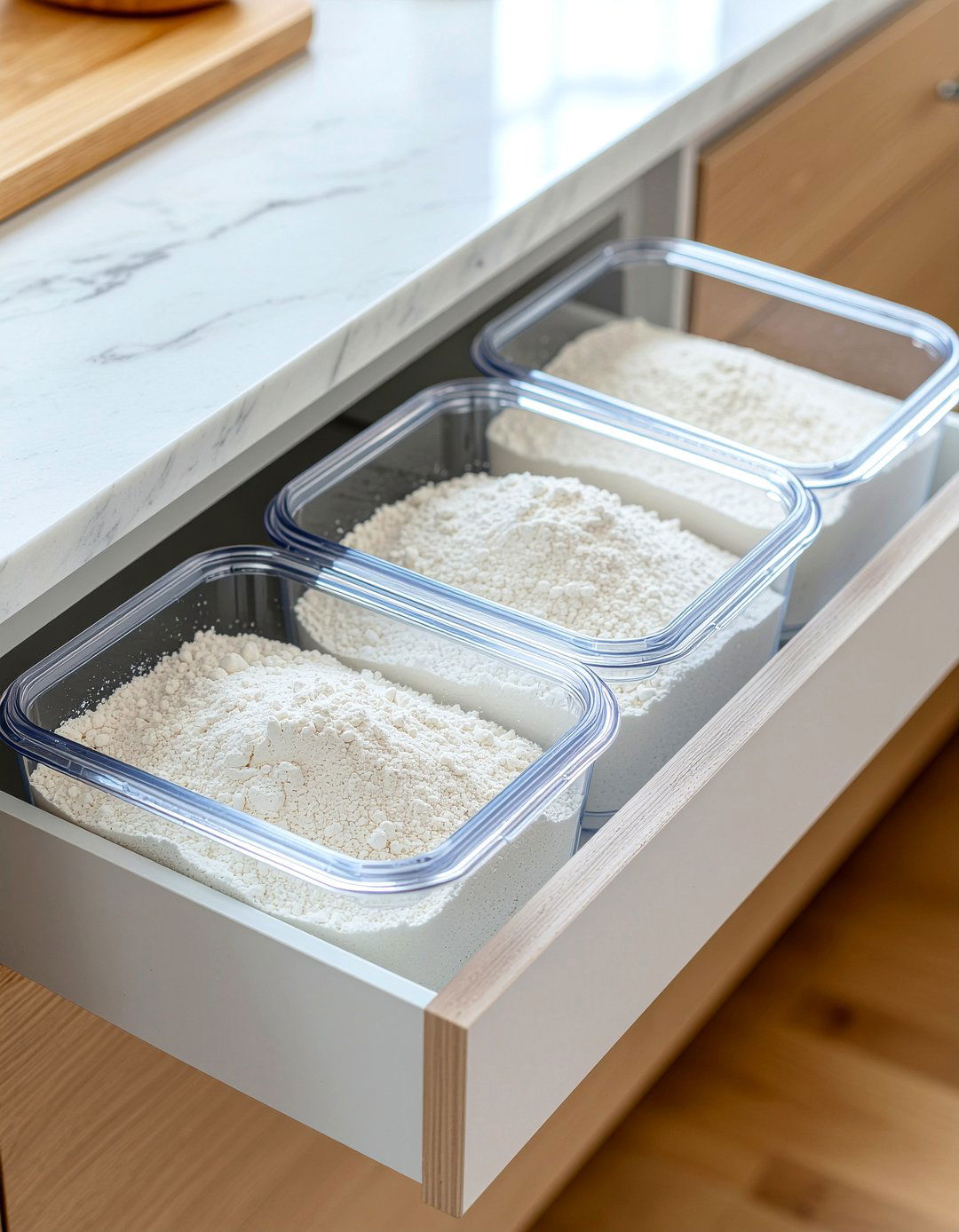 Baking Ingredient Drawer - 30 deep drawer kitchen ideas