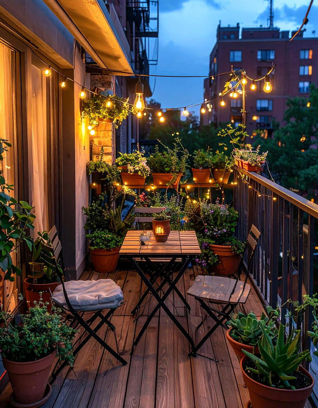 Balcony Edison Light - 30 string light ideas