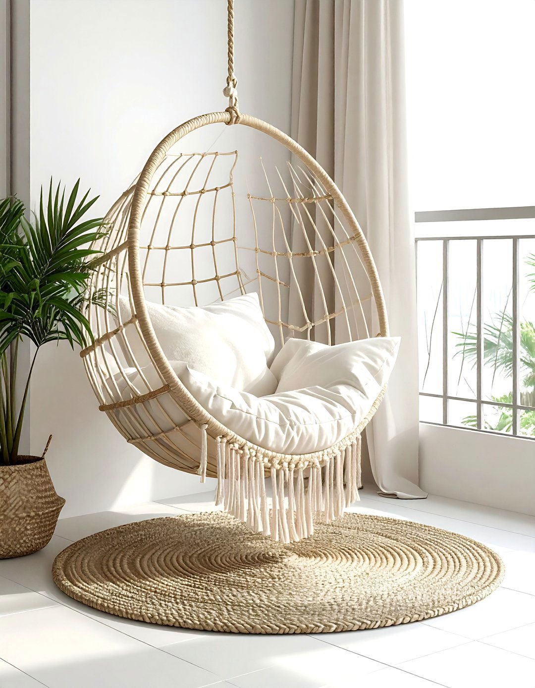 Balcony hammock chair - 30 small balcony ideas