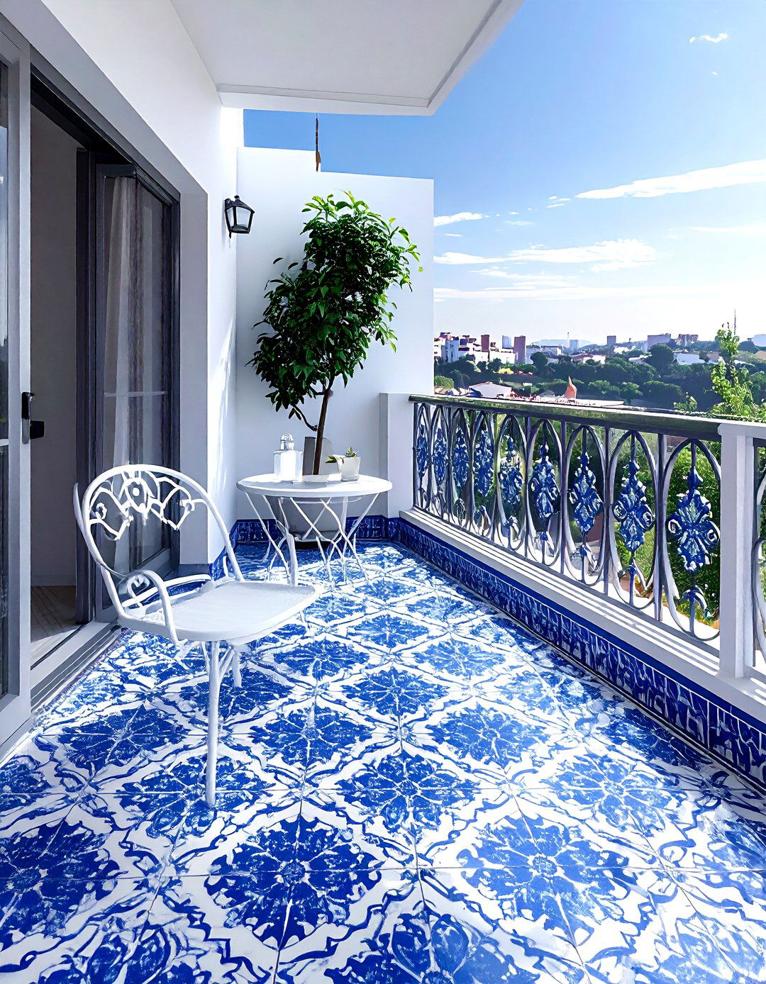Balcony tile flooring - 30 small balcony ideas