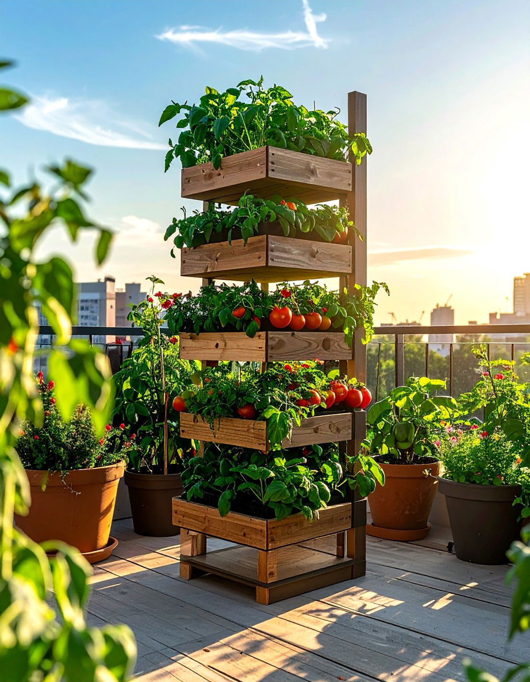 Balcony vegetable garden - 30 small balcony ideas