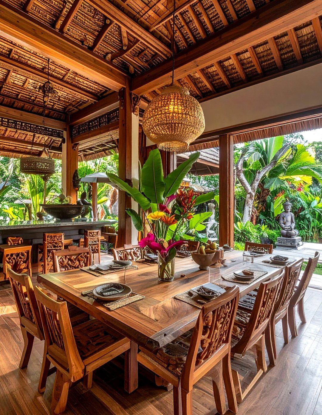 Balinese Dining Style - 30 Asian dining room ideas