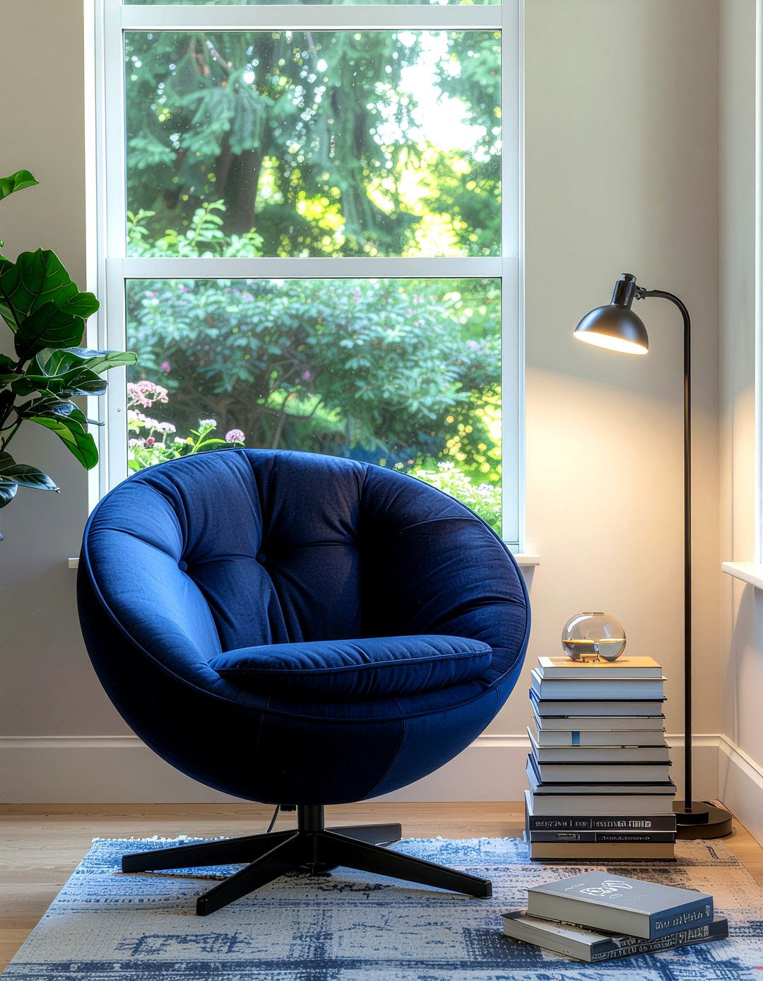 Ball Chair Reading Nook - 30 living room ball chair ideas