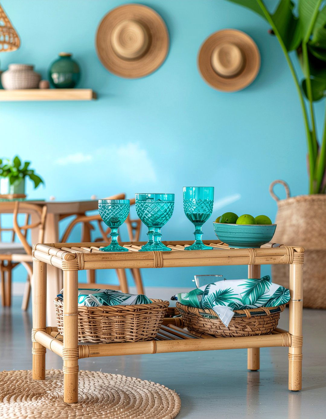 Bamboo Bar Cart - 30 dining room bar cart ideas