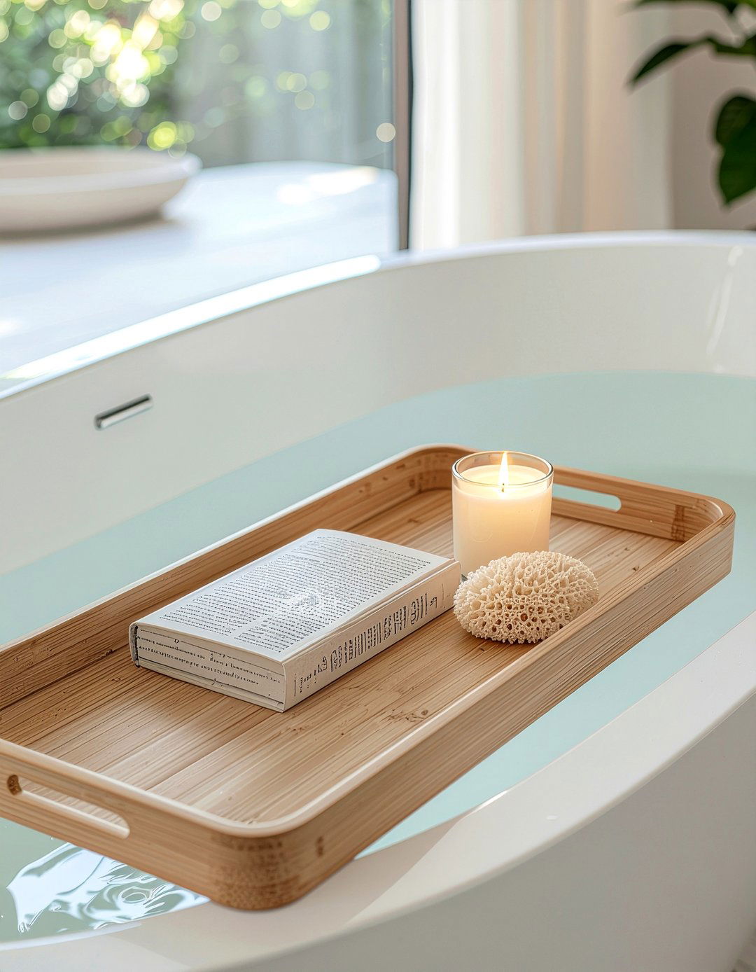 Bamboo Bath Caddy - 30 bathroom furniture ideas