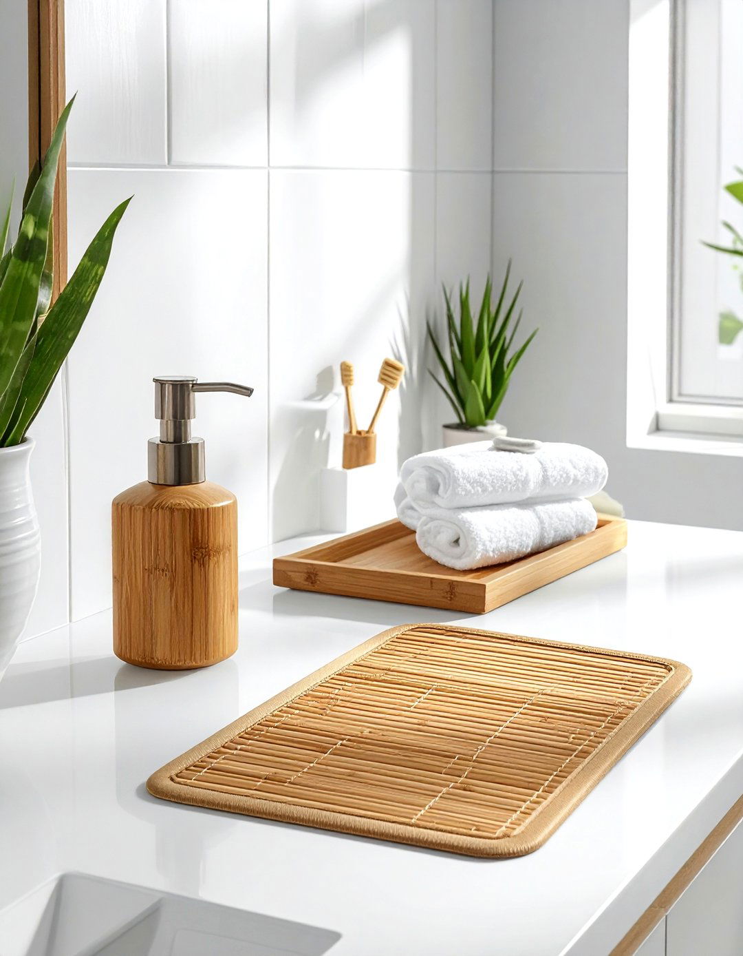 Bamboo Bathroom Accessory - 30 airy bathroom ideas