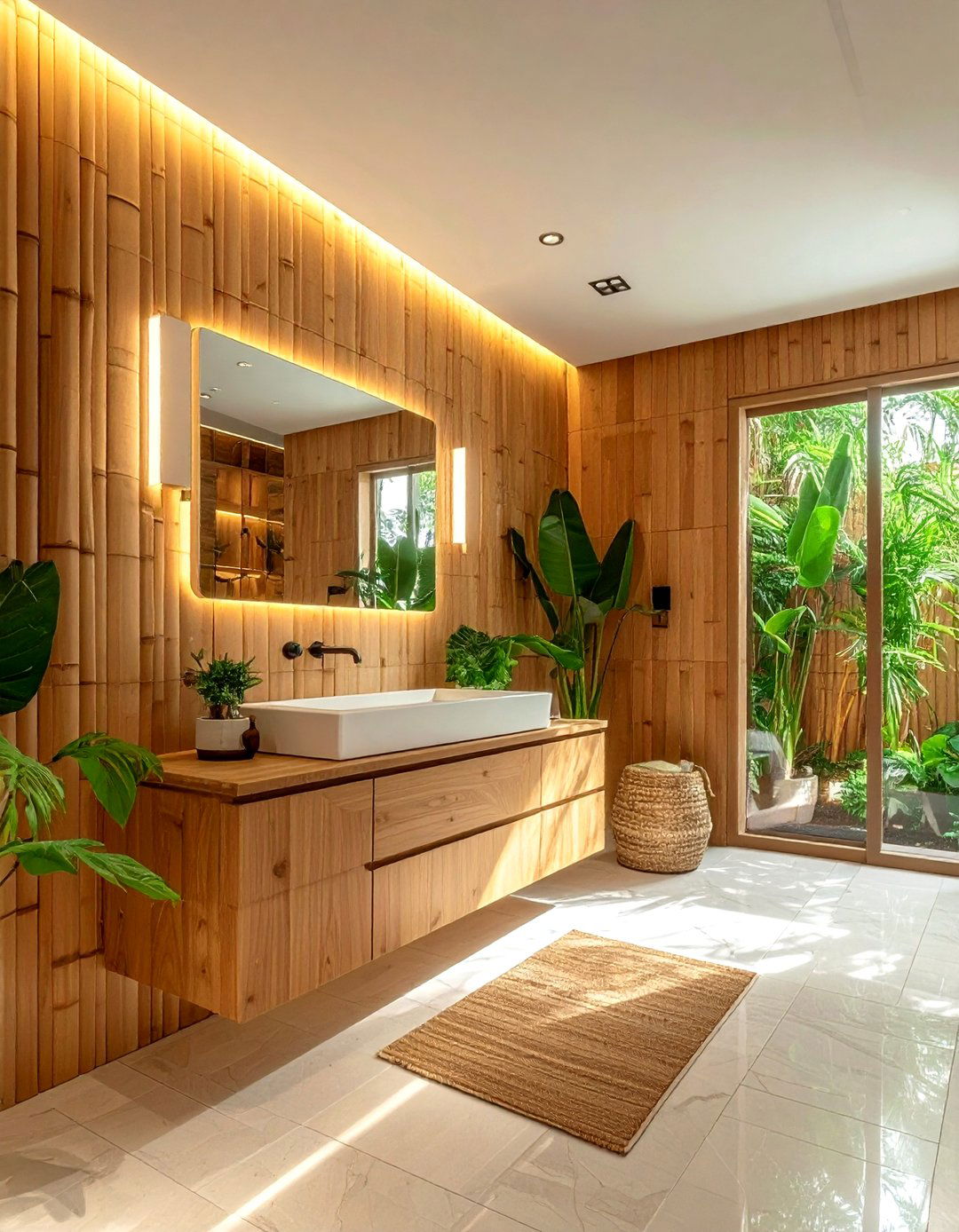 Bamboo Bathroom - 30 warm brown bathroom ideas