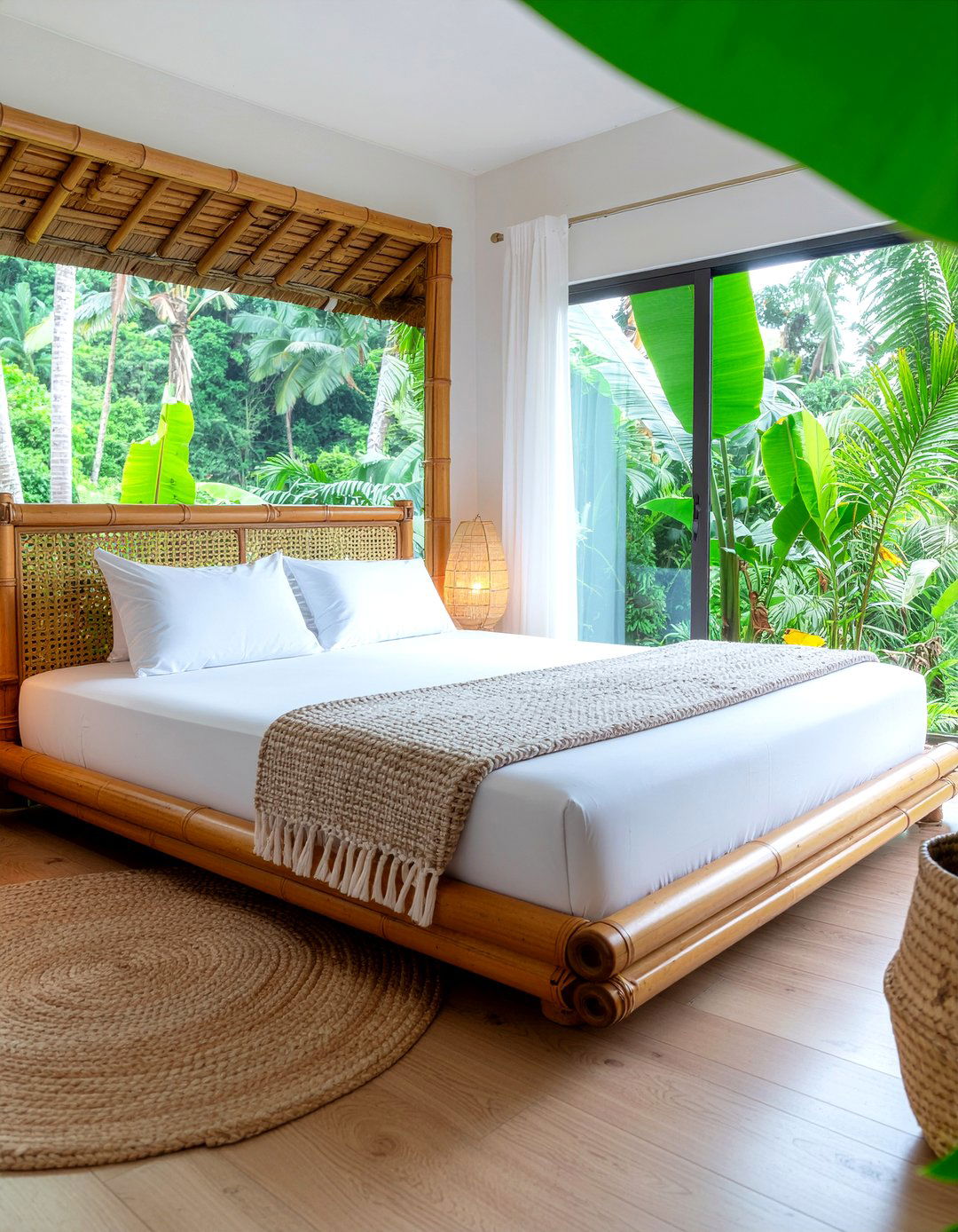 Bamboo Bed Frame - 30 jungle bedroom ideas