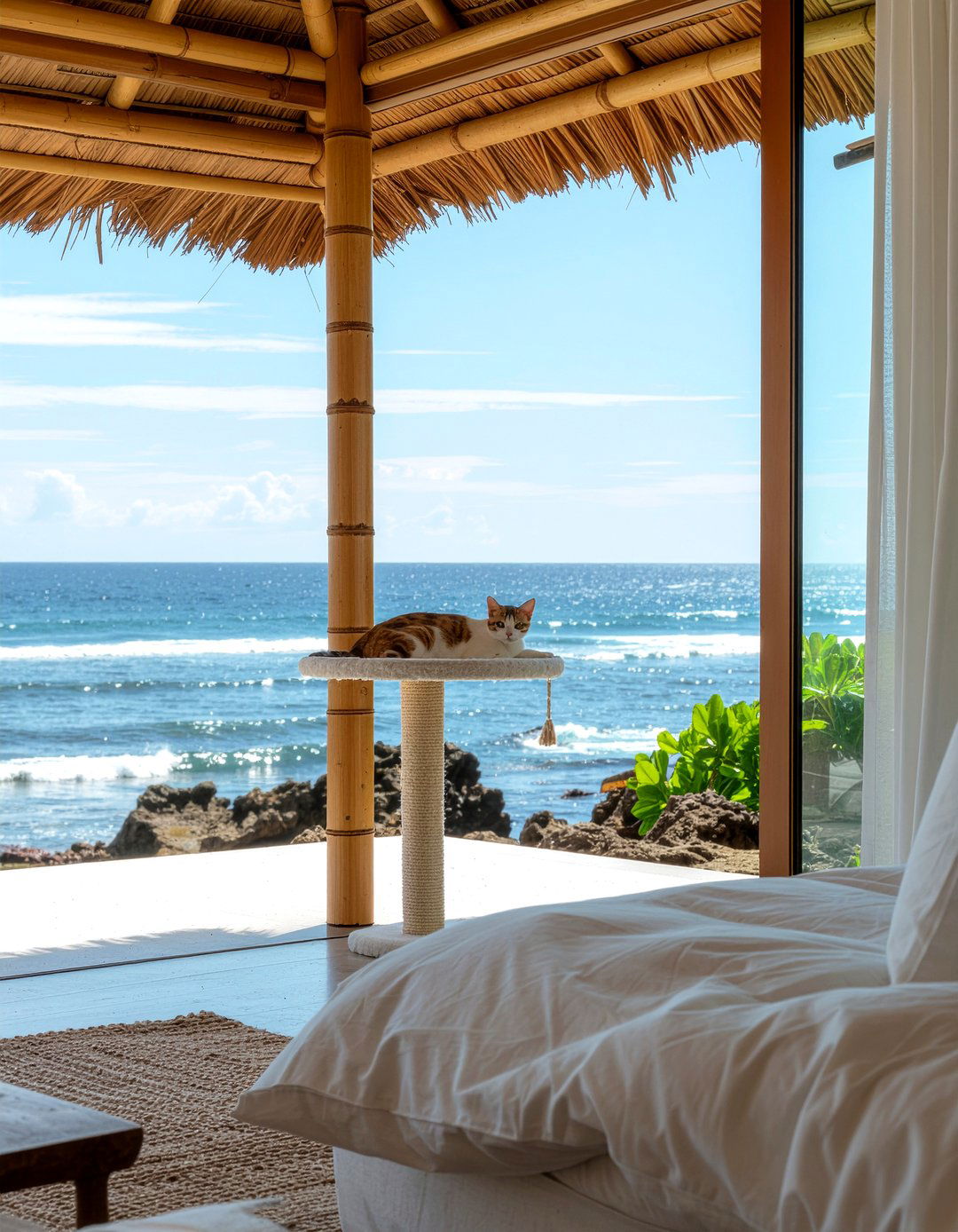 Bamboo Cat Tree - 30 cat tree living room ideas