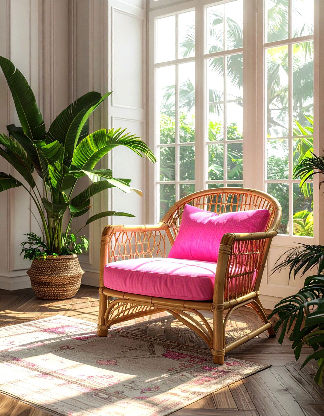 Bamboo Chair - 30 Hollywood regency decor ideas