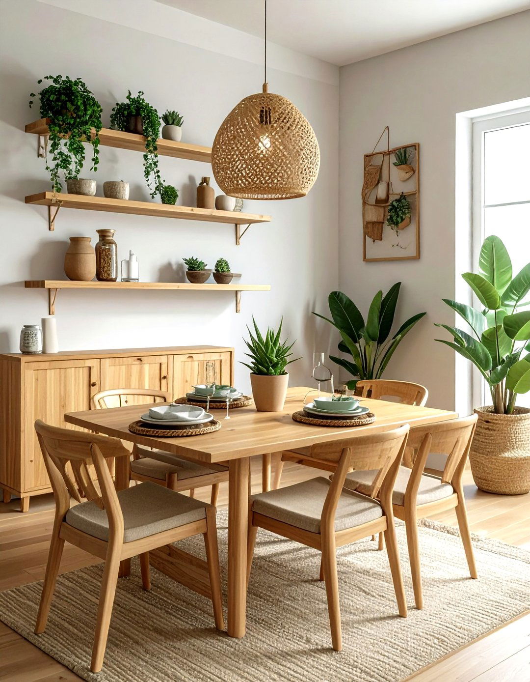 Bamboo Corner Shelving - 30 dining room corner shelving ideas