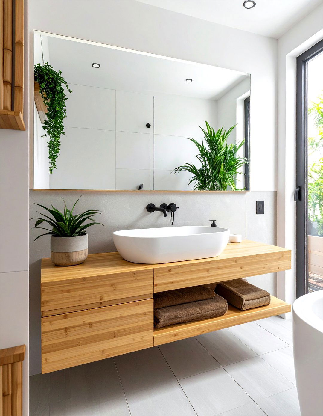 Bamboo Countertop - 30 bathroom vanity countertop ideas