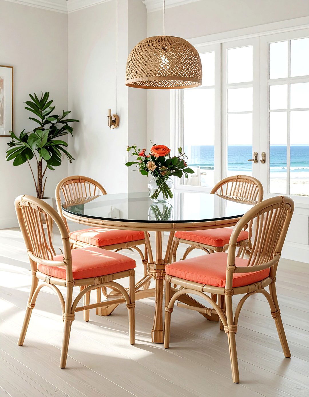 Bamboo Dining Chair - 30 Palm Beach dining room ideas