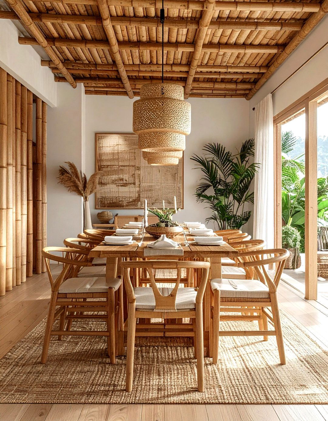 Bamboo Dining Room - 30 Indonesian dining room ideas