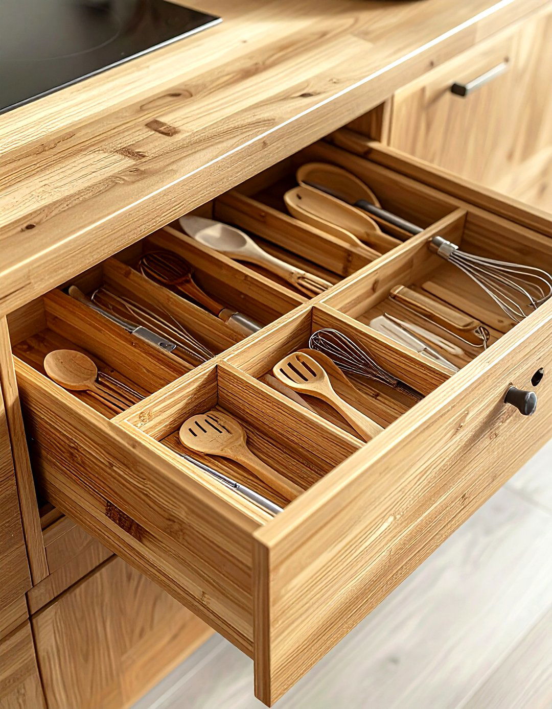 Bamboo Drawer Dividers - 30 kitchen drawer organization ideas