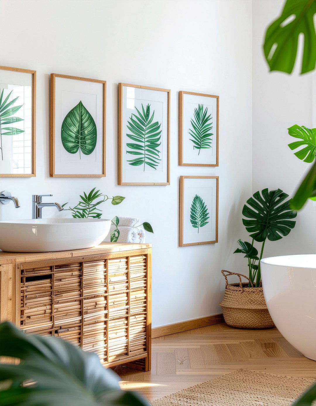 Bamboo Frames For Botanical Art - 30 bamboo bathroom ideas