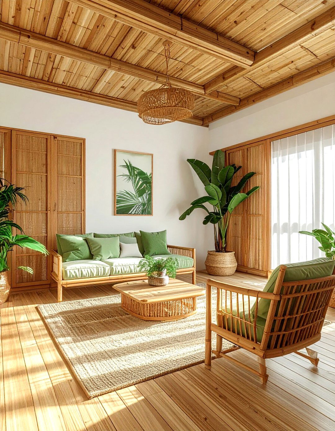 Bamboo Inspired Living Room - 30 natural living room ideas