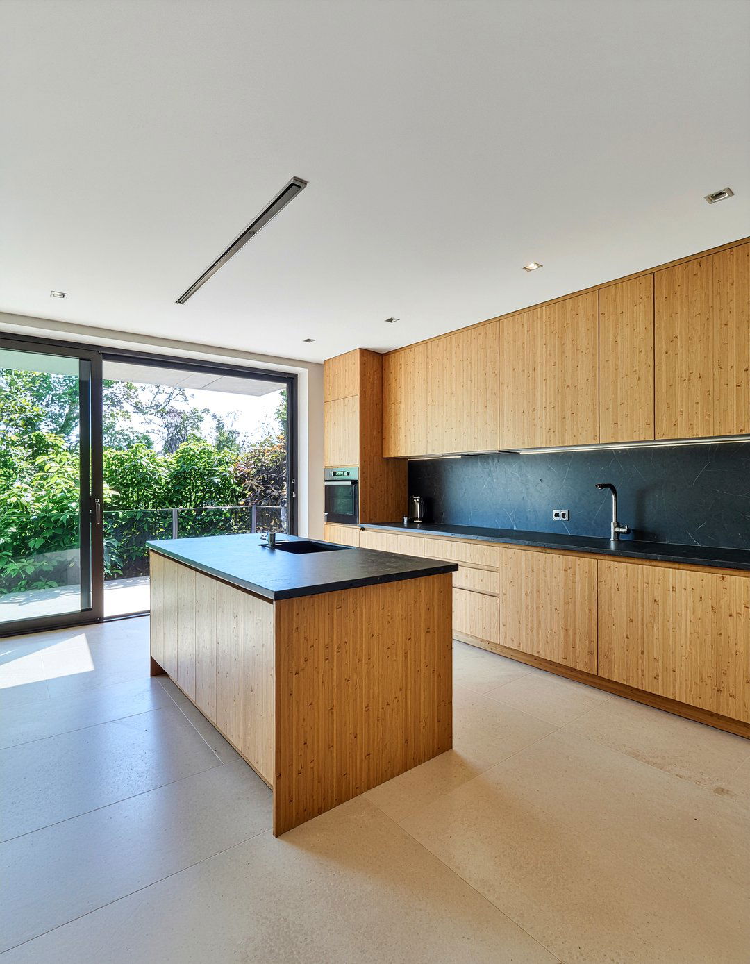 Bamboo Kitchen Cabinets - 30 slab door kitchen cabinet ideas