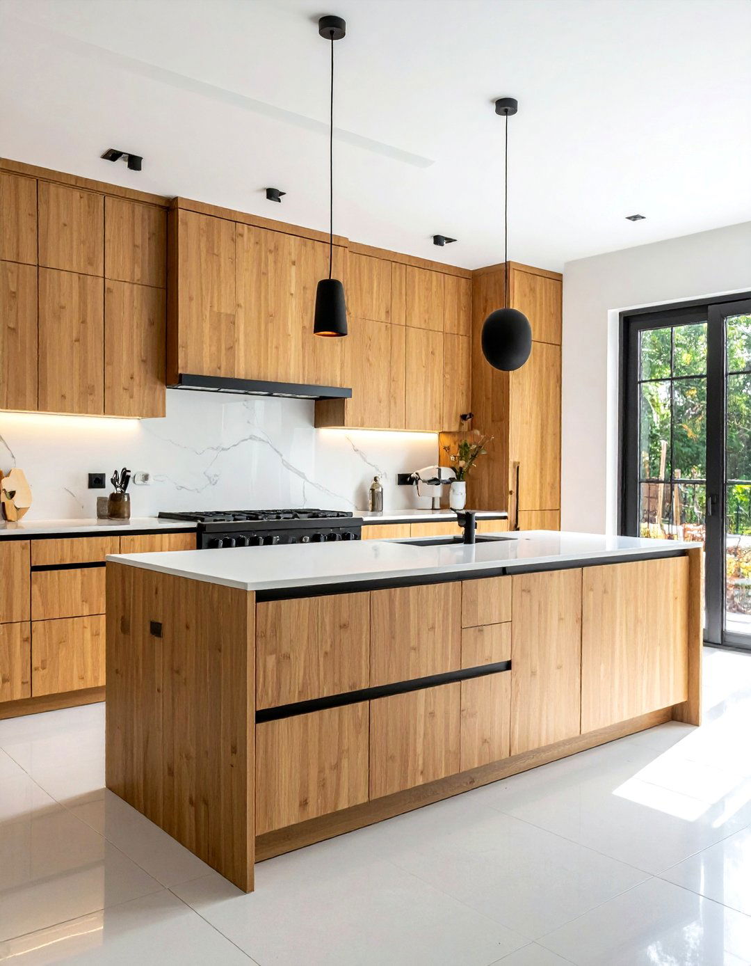 Bamboo Kitchen Cabinets - 30 tropical kitchen ideas