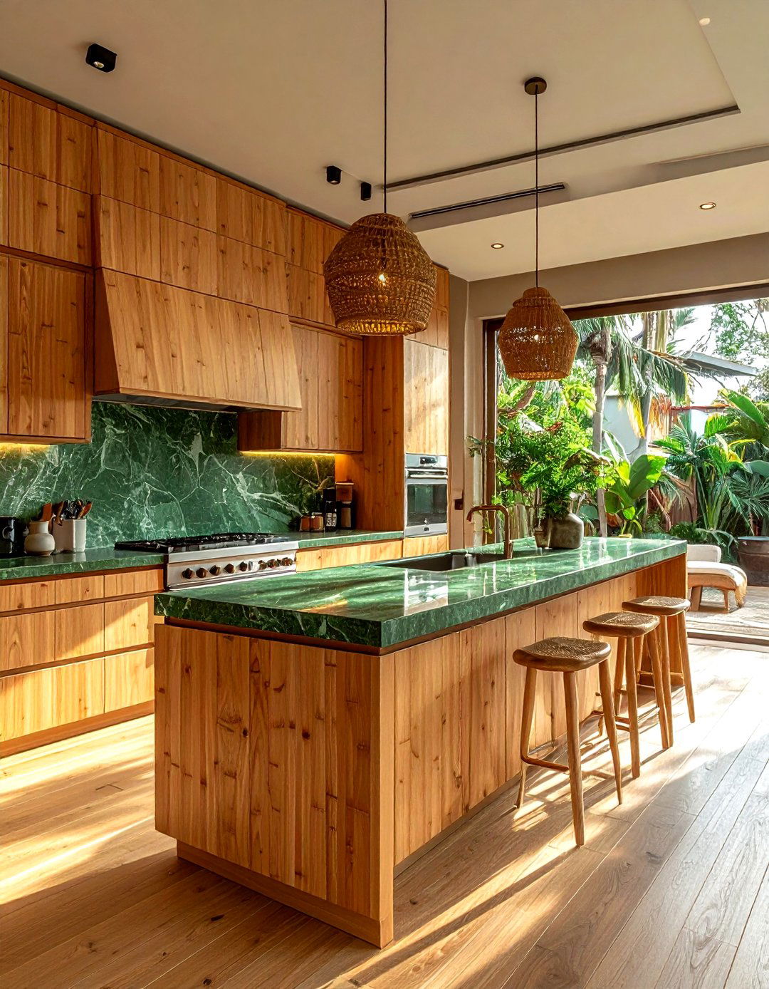 Bamboo Kitchen Cabinets - 30 wood kitchen cabinet ideas