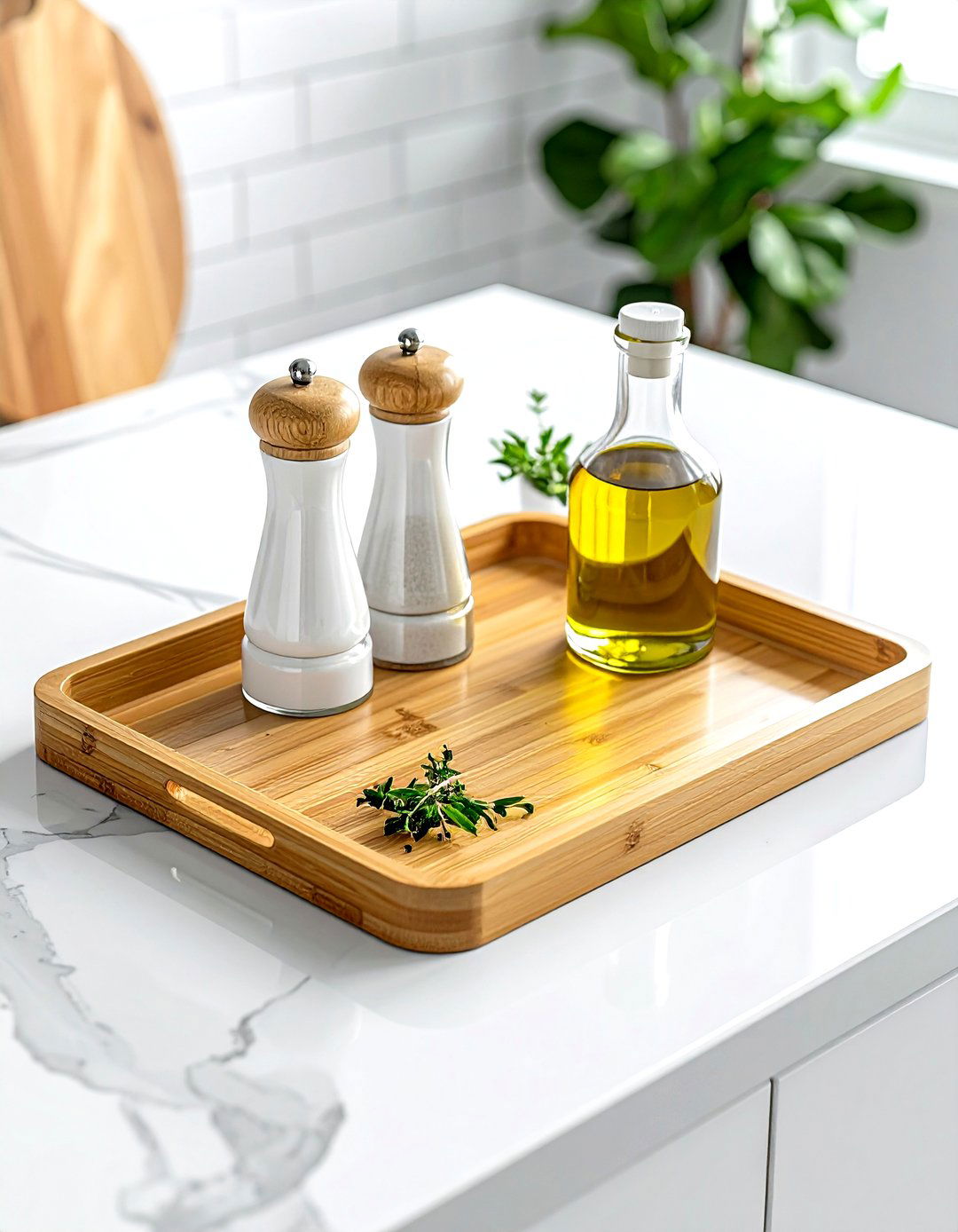 Bamboo Kitchen Tray - 30 catch-all tray ideas