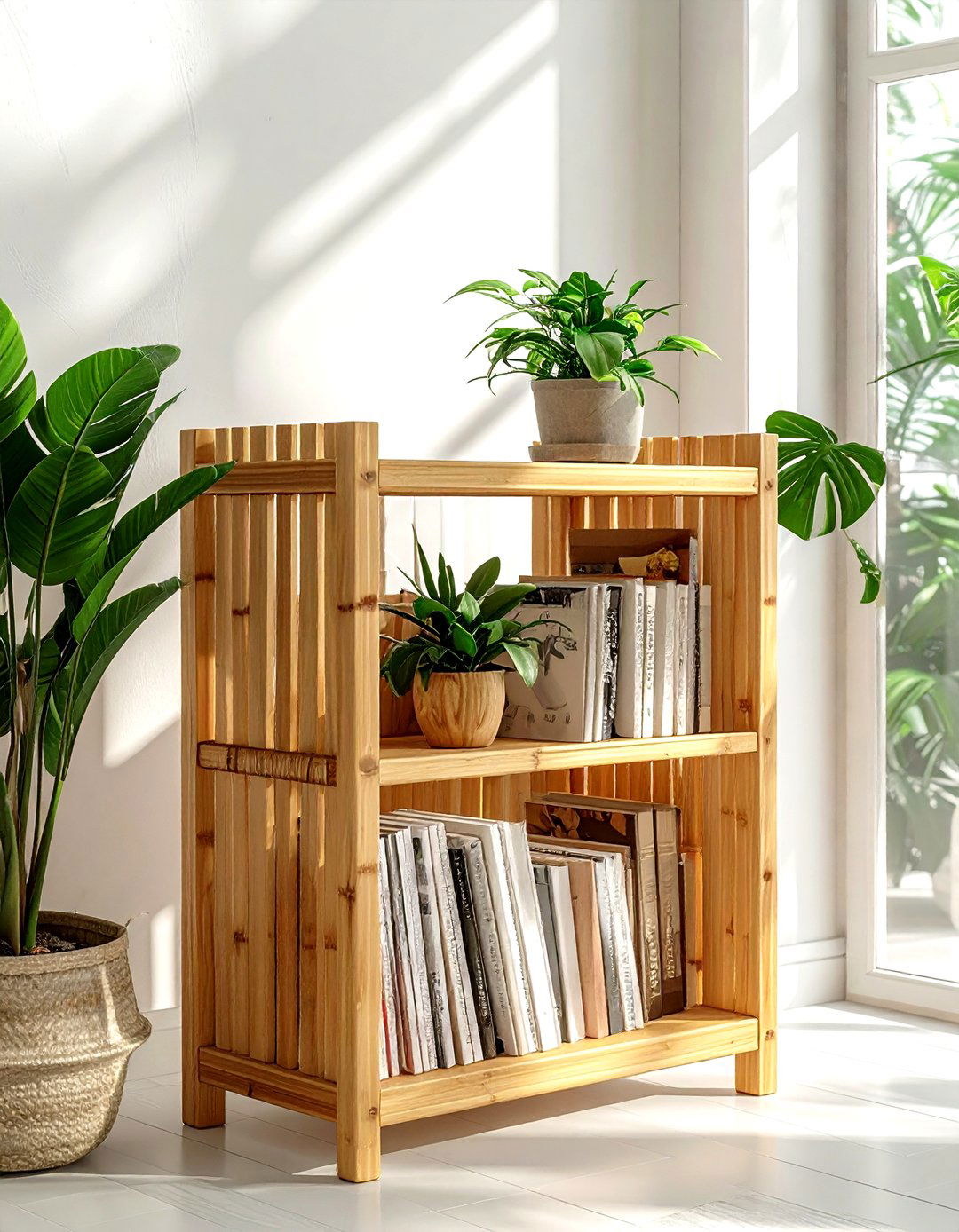 Bamboo Magazine Holder - 30 living room magazine rack ideas