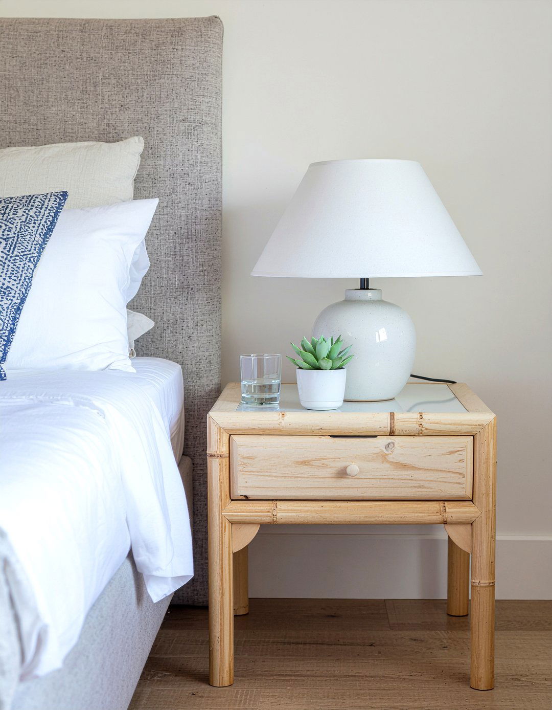 Bamboo Nightstand - 30 handwoven bedroom ideas