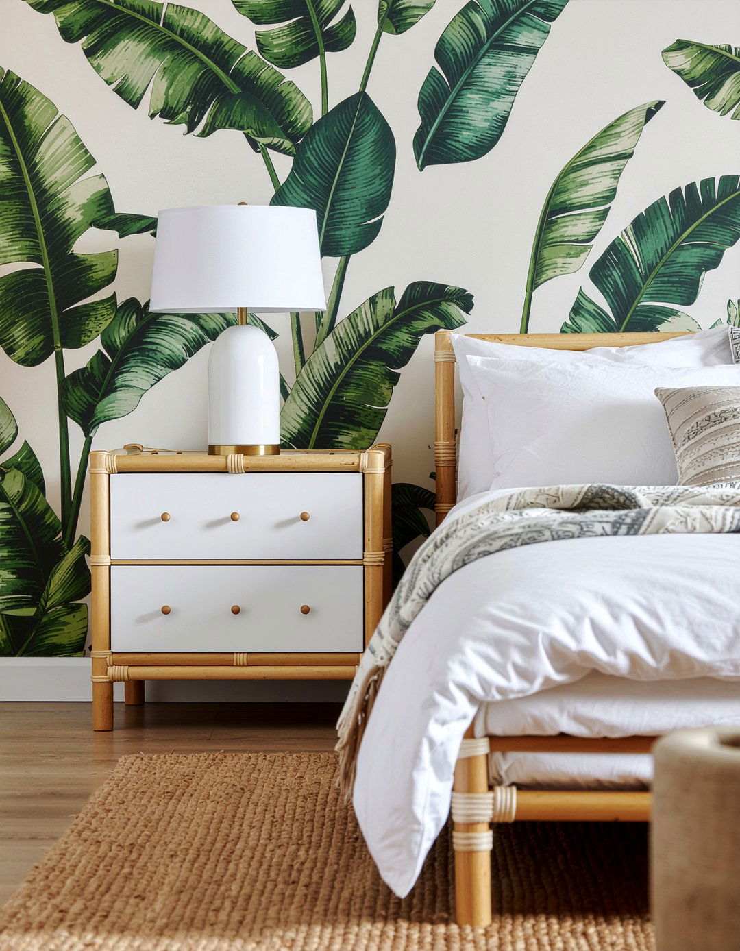 Bamboo Nightstand - 30 bedroom vintage nightstands