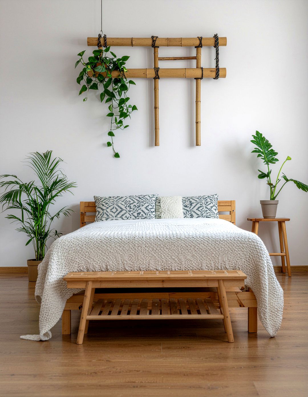 Bamboo Privacy Screen - 30 bedroom screen ideas