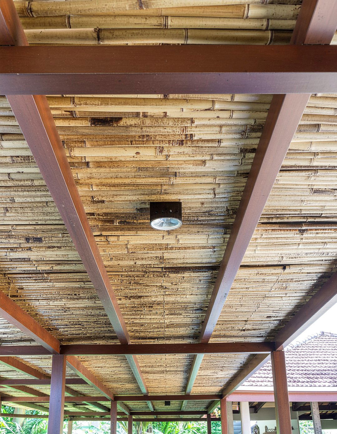 Bamboo Reed Ceiling - 30 Balinese dining room ideas